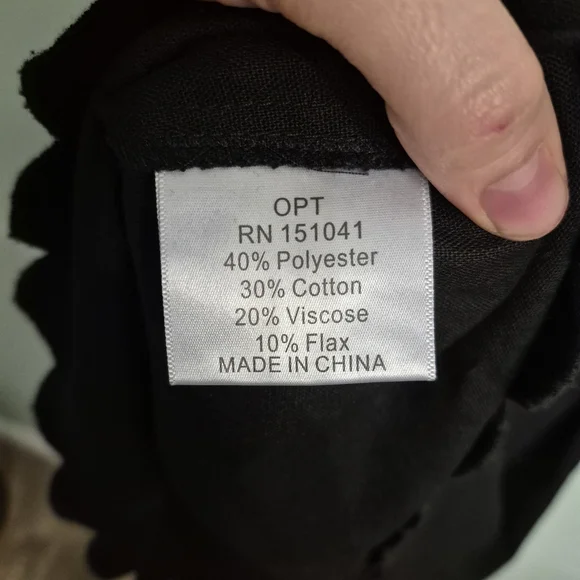 O.P.T Women's Boho Cottagecore Black Midi Open Back Dress Size Small - Picture 9 of 9